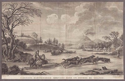 Камчатка. Собачьи упряжки, 1790 год.