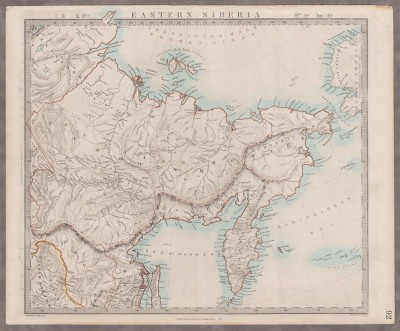 Антикварная карта Восточной Сибири и Камчатки, 1850-е годы.