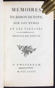 Мемуары барона де Тотта о турках и татарах, 1785 год.