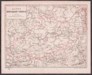 Карта Вологодской губернии. Конец XIX века.