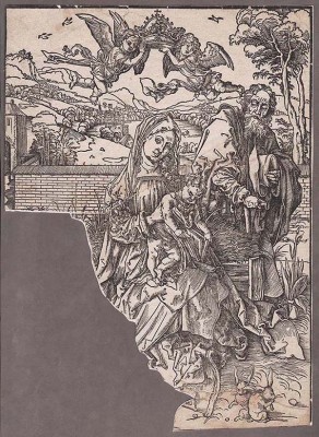 Дюрер. Святое семейство с тремя зайцами, 1498 год.