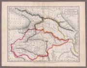 Карта Кавказа: Армения, Колхида, Иберия и Албания, 1829 год.