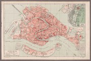 Антикварная Карта (план) Венеции.