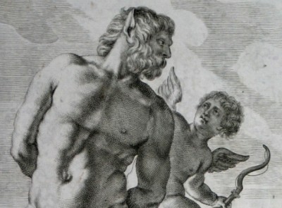 Кентавр и Амур, гравюра 1675 года.