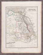 Антикварная Карта Египта. Гравюра 1830-х годов. 