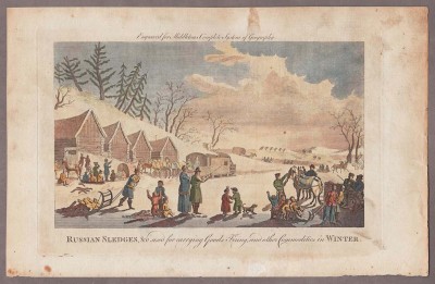 Русская зима. Катание на санях, [1779] год.