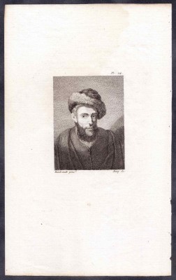 Рембрандт (?) Портрет бородатого мужчины в меховом берете.