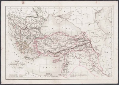 Антикварная карта Османской империи [Турции] и Современной Греции, середина XIX века.