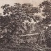 Кольбе. Лесной пейзаж. Антикварная гравюра, 1800-е гг.