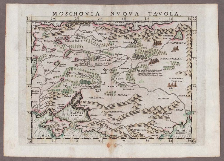 Карта московии и тартарии 1562 высокое качество