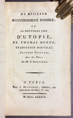 Томас Мор. Утопия, 1789 год.