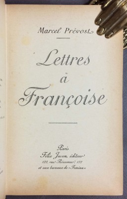 Прево. Письма к Франсуазе, [1902] год.