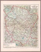Карта Ярославской губернии, конца XIX века.