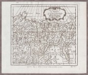 Антикварная карта Сибири и Камчатки, 1750-е годы.