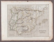 Карта Испании 1830-х годов.