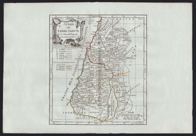 Карта Израиля. Иудея или Святая Земля, 1762 год.