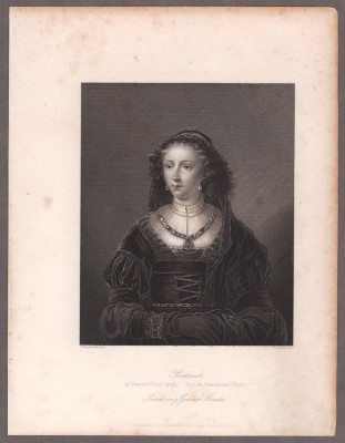 Рембрандт. Портрет жены Флинка. Середина XIX века.