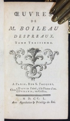 Антикварная книга на французском языке, 1750 год.