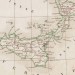 Антикварная карта Италии. Гравюра 1850-х годов.