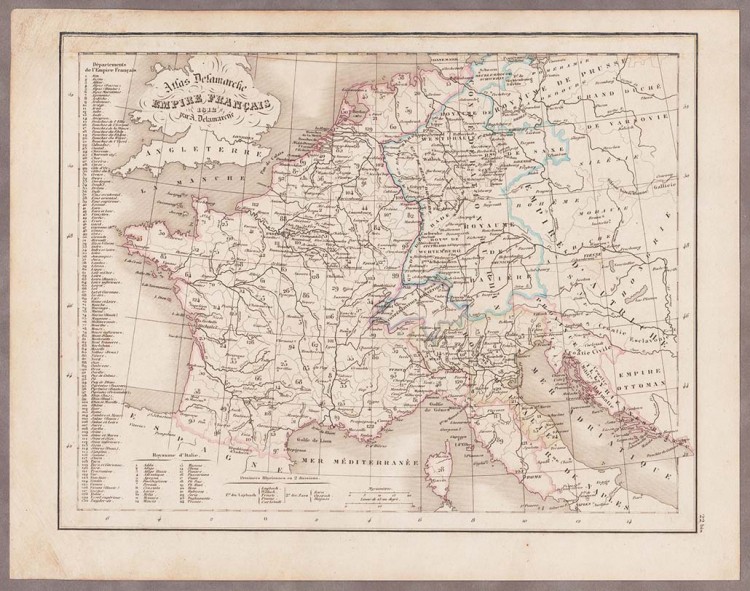 Карта франции 1812