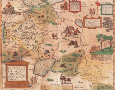 Карта России, Московии и Тартарии, 1562 год.
