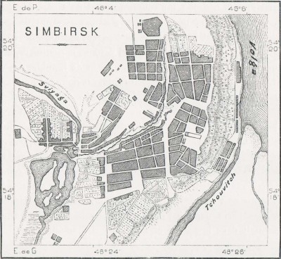 План Симбирска (Ульяновска).
