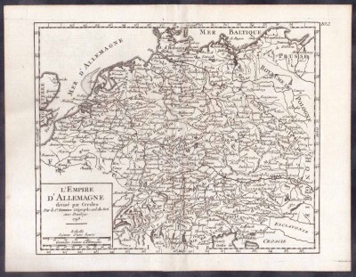 Карта Германии, 1748 год. 
