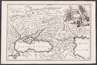 Сарматия. Карта юга России и Кавказа, 1690-е года. Сарматия. Карта юга России и Кавказа, 1690-е года.