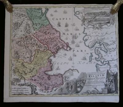 Карта: Каспийское море, Азербайджан, Дагестан. XVIII век.
