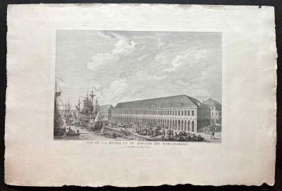 Вид Биржи и Гостиного двора вверх по Малой Неве.