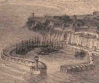 Одесса. Вид на старый порт, 1877 год.