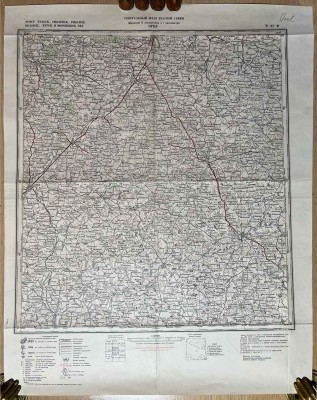 2-я Мировая Война. Орёл [Елец], трофейная карта, 1941 год. 