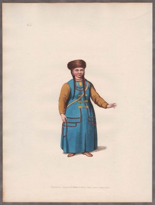 Костюмы народов России. Монгольская женщина 1803 год.