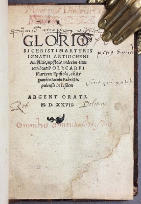 Послания Игнатия Богоносца, 1527 год.
