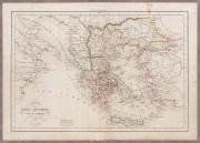 Карта Древней Греции. Гравюра 1850-х годов.