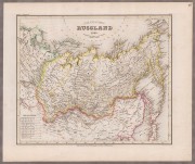 Антикварная карта Азиатской России, 1845 год.