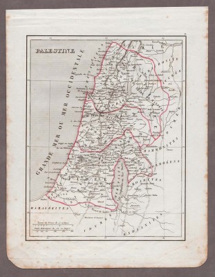Карта Израиля 1830-х годов. 