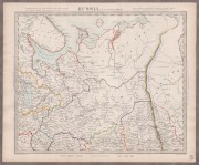 Карта Архангельской, Вологодской и Мурманской областей, 1850-е годы.