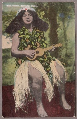 Гавайские острова. Танцовщица Хула, 1902 год.