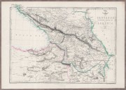 Карта Кавказа (Черкесии, Грузии) и Армении, 1860-е гг.