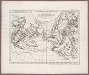 Аляска. Карта открытий адмирала де Фонте, 1752 год.