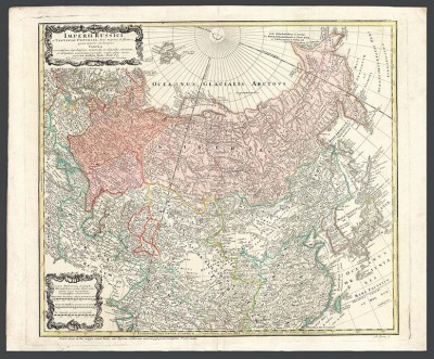 Карта Российской Империи и Тартарии, 1740-е года.