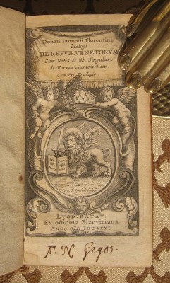 Венеция. Исторический путеводитель. Эльзевиры, 1631 год.