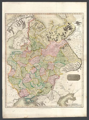 Карта европейской части Российской Империи, 1815 год.
