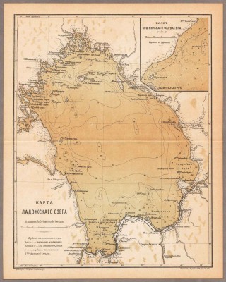 Карта Ладожского озера.