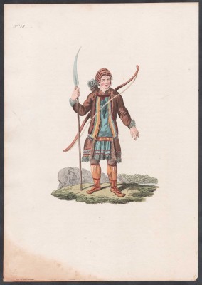 Костюмы народов России. Тунгусский охотник, 1810 год.