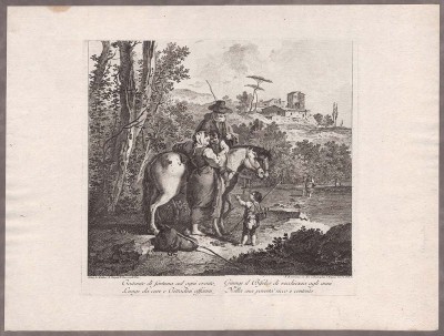 Итальянский пейзаж. На природе, [1762] год.