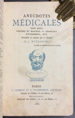 Медицинские анекдоты, 1882 год.