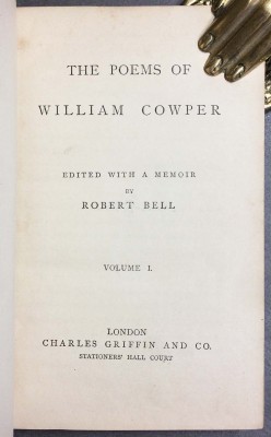 Поэмы Уильяма Купера, 1860-е годы.