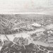 Панорама Санкт-Петербурга с высоты птичьего полета, 1862 год.